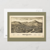 Carte Postale Vue aérienne de Walton, New York (1887) (Devant / Derrière)