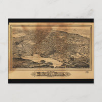 Vue aérienne de Woburn Massachusetts (1883)