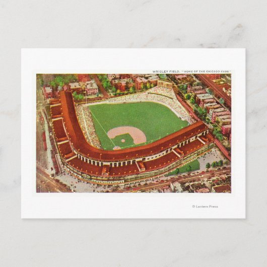 Carte Postale Vue aérienne de Wrigley FieldChicago, IL (Devant)