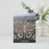 Carte Postale Vue aérienne d'Erevan Arménie (Debout devant)