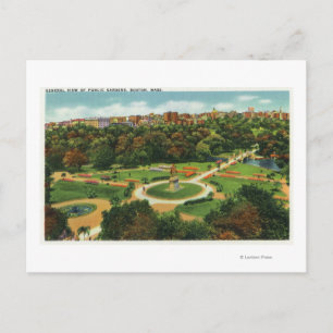Carte Postale Vue aérienne des jardins publics # 2