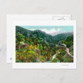 Carte Postale Vue aérienne du canyon, Trai Pacifique Sud (Devant / Derrière)