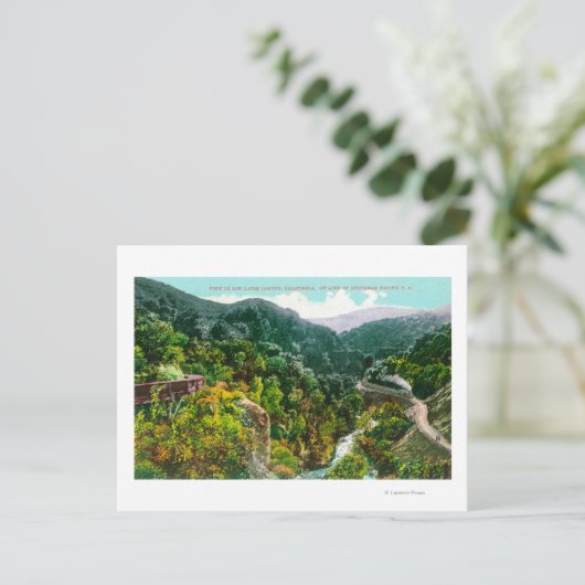 Carte Postale Vue aérienne du canyon, Trai Pacifique Sud (Debout devant)