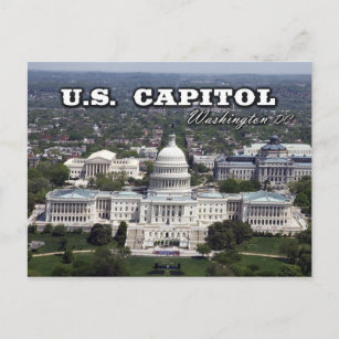 Carte Postale Vue aérienne du Capitole américain à Washington DC