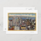 Carte Postale Vue aérienne du centre-ville, Bay Bridge (Devant / Derrière)