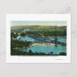 Carte Postale Vue aérienne du chemin de fer Maine Central