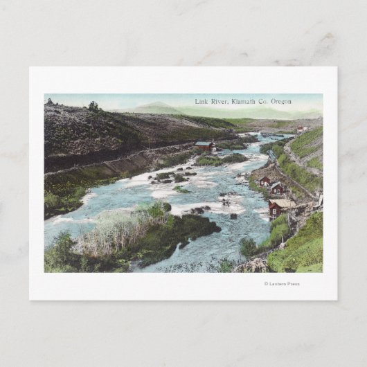 Carte Postale Vue aérienne du comté de Link RiverKlamath, OU (Devant)