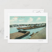 Carte Postale Vue aérienne du front de mer (Devant / Derrière)