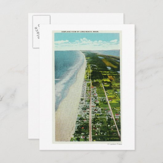 Carte Postale Vue aérienne du front de mer (Devant / Derrière)