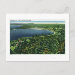 Carte Postale Vue aérienne du lac Massabesic près de City