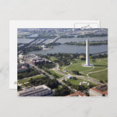 Carte Postale Vue aérienne du monument Washington (Devant / Derrière)