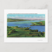 Carte Postale Vue aérienne du nouveau pont reliant NY et VT (Devant)