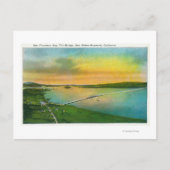 Carte Postale Vue aérienne du pont Bay jusqu'à Hayward, CA (Devant)