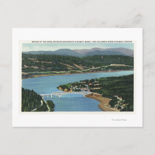 Carte Postale Vue aérienne du pont des dieux (Devant)