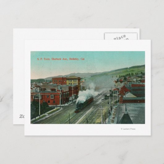 Carte Postale Vue aérienne du train Shattuck Ave SP (Devant / Derrière)