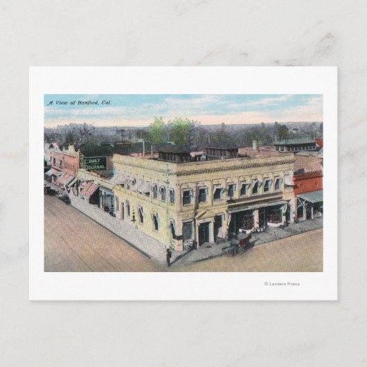 Carte Postale Vue aérienne d'un coin de la rue Hanford (Devant)