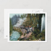 Carte Postale Vue aérienne d'une gare (Devant / Derrière)