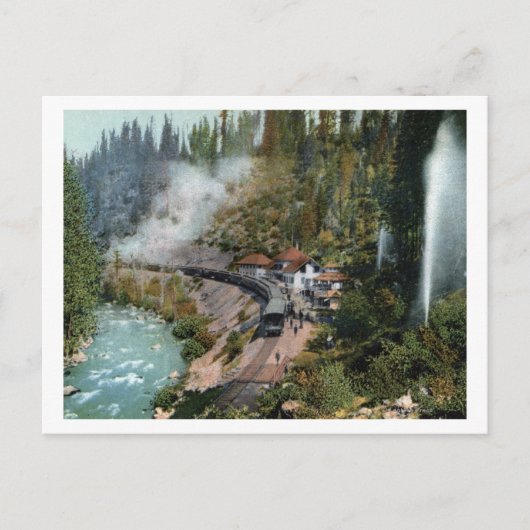 Carte Postale Vue aérienne d'une gare (Devant)