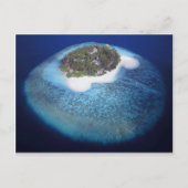 Carte Postale Vue aérienne d'une île tropicale, Maldives (Devant)