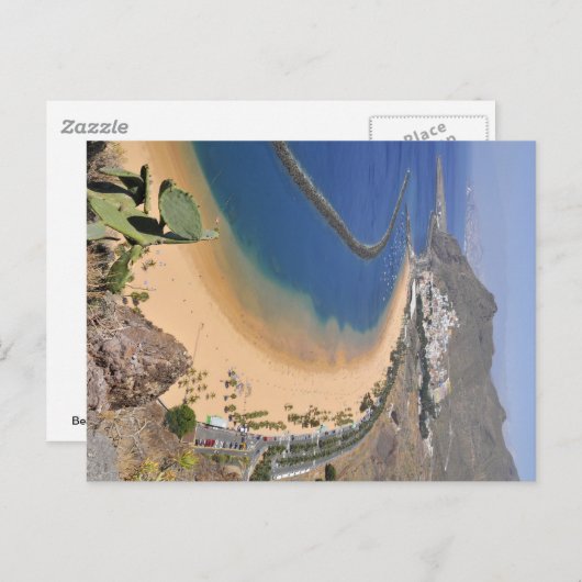 Carte Postale Vue aérienne d'une plage de Tenerife (Devant / Derrière)