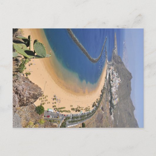Carte Postale Vue aérienne d'une plage de Tenerife (Devant)