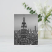 Carte Postale Vue aérienne en noir et blanc de New York City Nig (Debout devant)