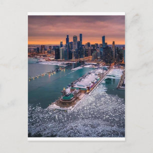 Carte Postale Vue aérienne époustouflante de la skyline de Chica