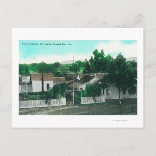 Carte Postale Vue aérienne extérieure du chalet français (Devant)