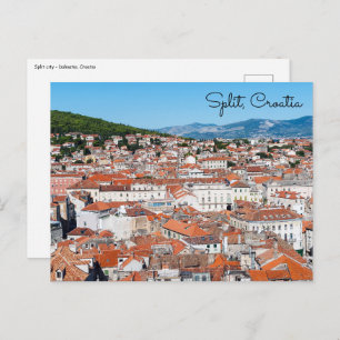 Carte Postale Vue aérienne sur la ville de Split - Dalmatie, Cro