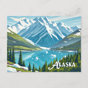 carte postale vue alaska