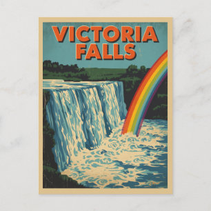 Carte Postale Vue arc-en-ciel des chutes Victoria