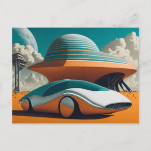 Carte Postale Vue artistique du passé futur de la vie sur Terre