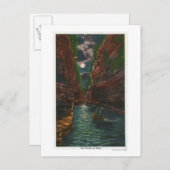 Carte Postale Vue au clair de lune de la gorge (Devant / Derrière)