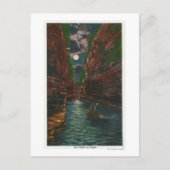 Carte Postale Vue au clair de lune de la gorge (Devant)