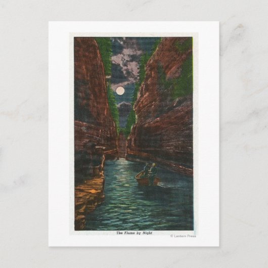 Carte Postale Vue au clair de lune de la gorge (Devant)