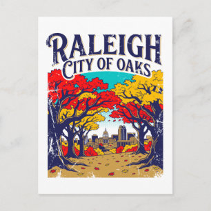 Carte Postale Vue automnale de Raleigh, ville des chênes