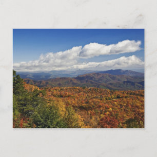 Carte Postale Vue automnale des montagnes du sud des Appalaches