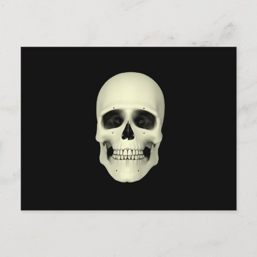 Carte Postale Vue Avant Du Crâne Humain (Devant)