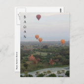 Carte Postale vue ballons bagan (Devant / Derrière)