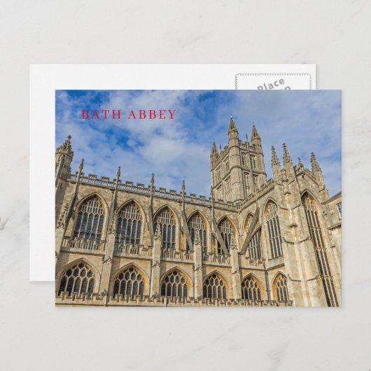 Carte postale vue Bath Abbey (Devant / Derrière)