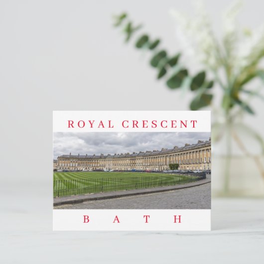 Carte postale vue Bath Royal Crescent (Debout devant)