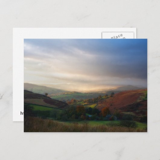 Carte Postale Vue brumeuse de matin (Devant / Derrière)