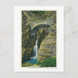 Carte Postale Vue Cascade d'entrée et Pont de sentinelle