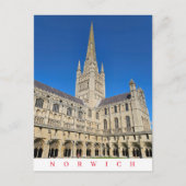 Carte postale vue cathédrale de Norwich (Devant)