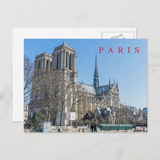 Carte postale vue Cathédrale Notre-Dame de Paris (Devant / Derrière)