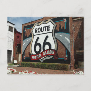 Carte Postale Vue classique de la route 66 illinois