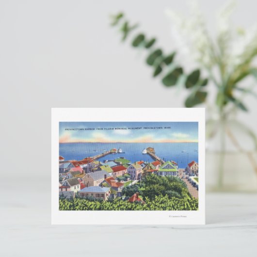 Carte Postale Vue commémorative du pèlerin du port (Debout devant)