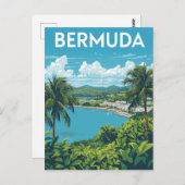 Carte Postale Vue côtière des Bermudes (Devant / Derrière)