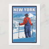 Carte Postale Vue d'admission du skieur de New York (Devant)