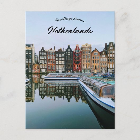 Carte Postale Vue d'Amsterdam Pays-Bas (Devant)